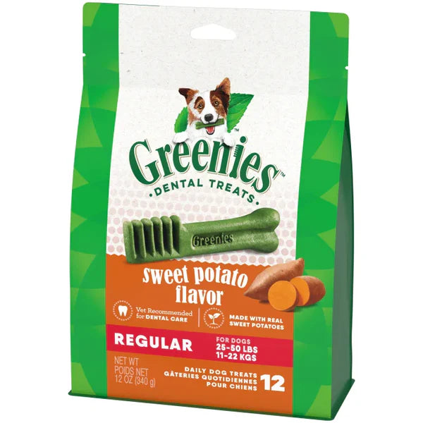 Greenies Dental Dog Treats – Sweet Potato, regular, 340g (12 Pack)