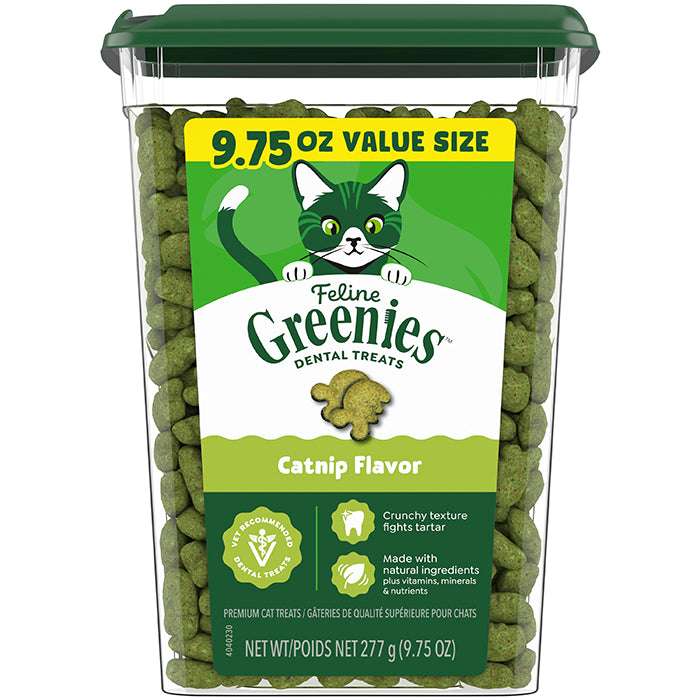 Greenies Dental Cat Treats – Value Tub – Catnip 277g