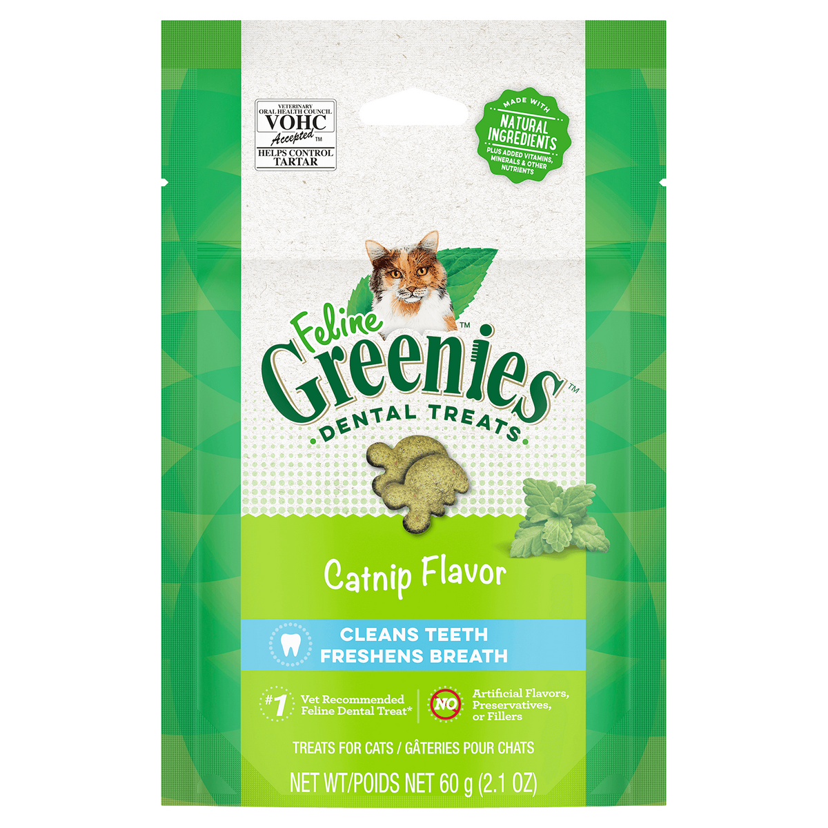 Greenies Dental Cat Treats Catnip 60g