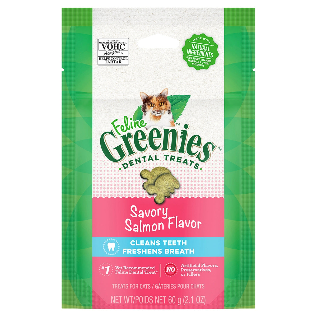 Greenies Dental Cat Treats - Savoury Salmon - Mega 130g