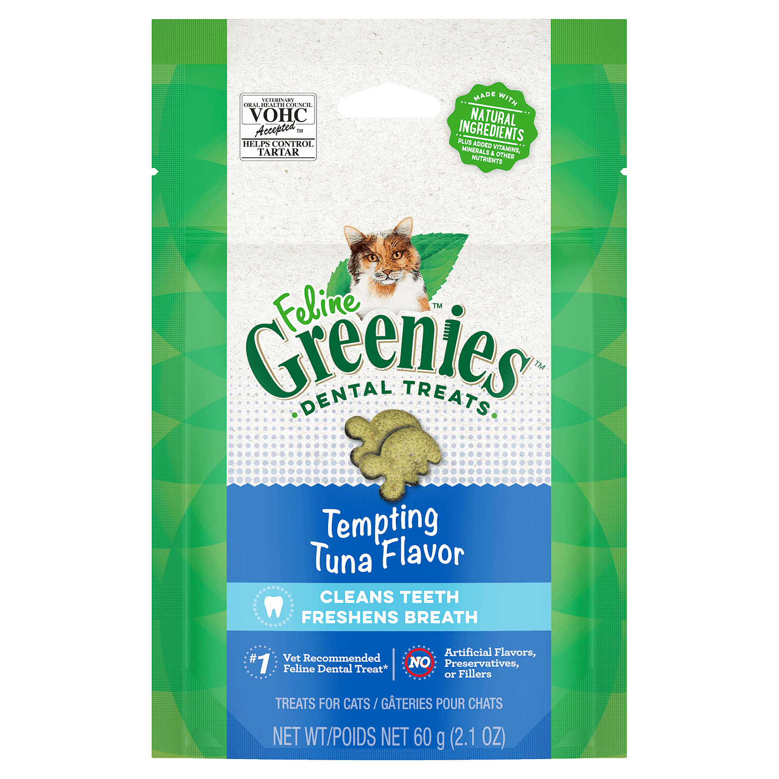 Greenies Dental Cat Treats - Tempting Tuna - 60g
