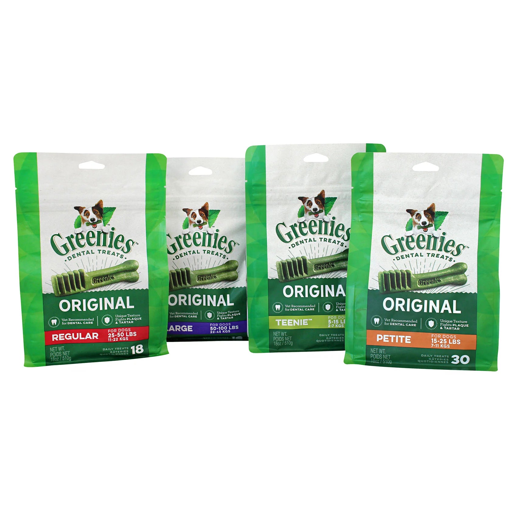 Greenies Dental Dog Treats – Original – Petite 510g (30 Pack)
