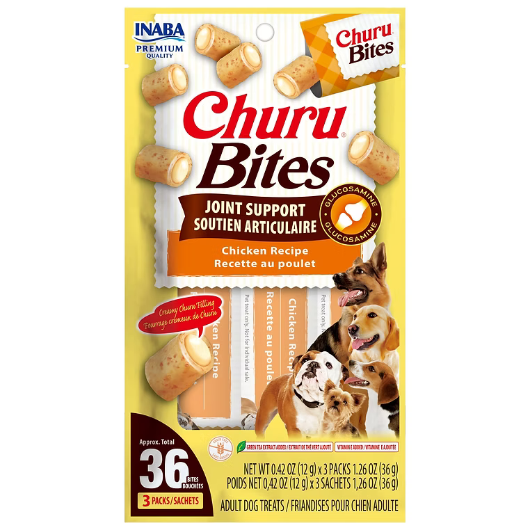 Inaba Dog Churu Bites – Joint Support, Chicken Recipe (Carton of 6, 18x12g) (Copy)